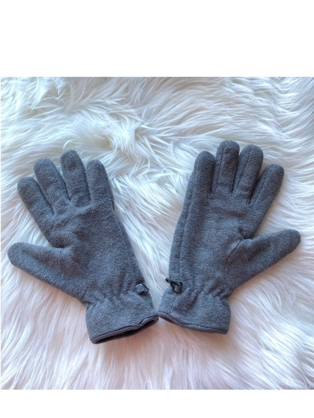 Gray Fleece Winter Women's Gloves